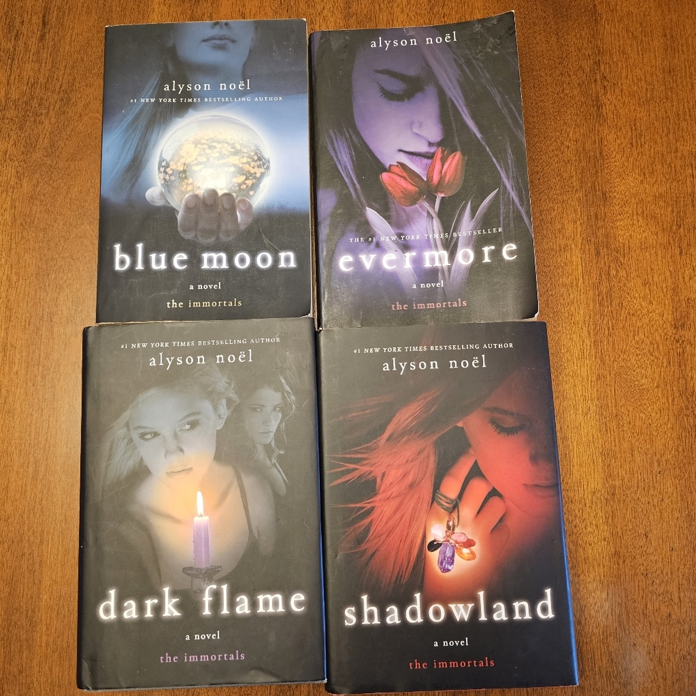 The Immortals Books Alyson Noël Lot: Blue Moon; Evermore; Shadowland; Dark Flame